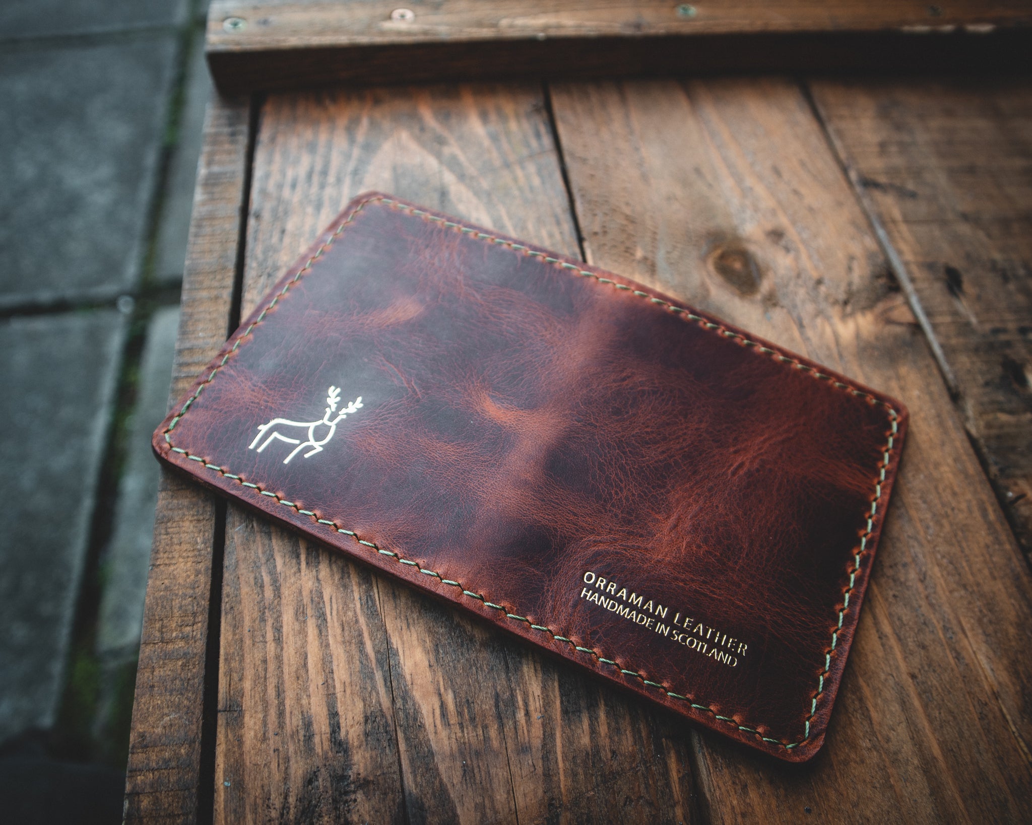 The Nevis Leather Wallet Lined with Handmade Tartan!