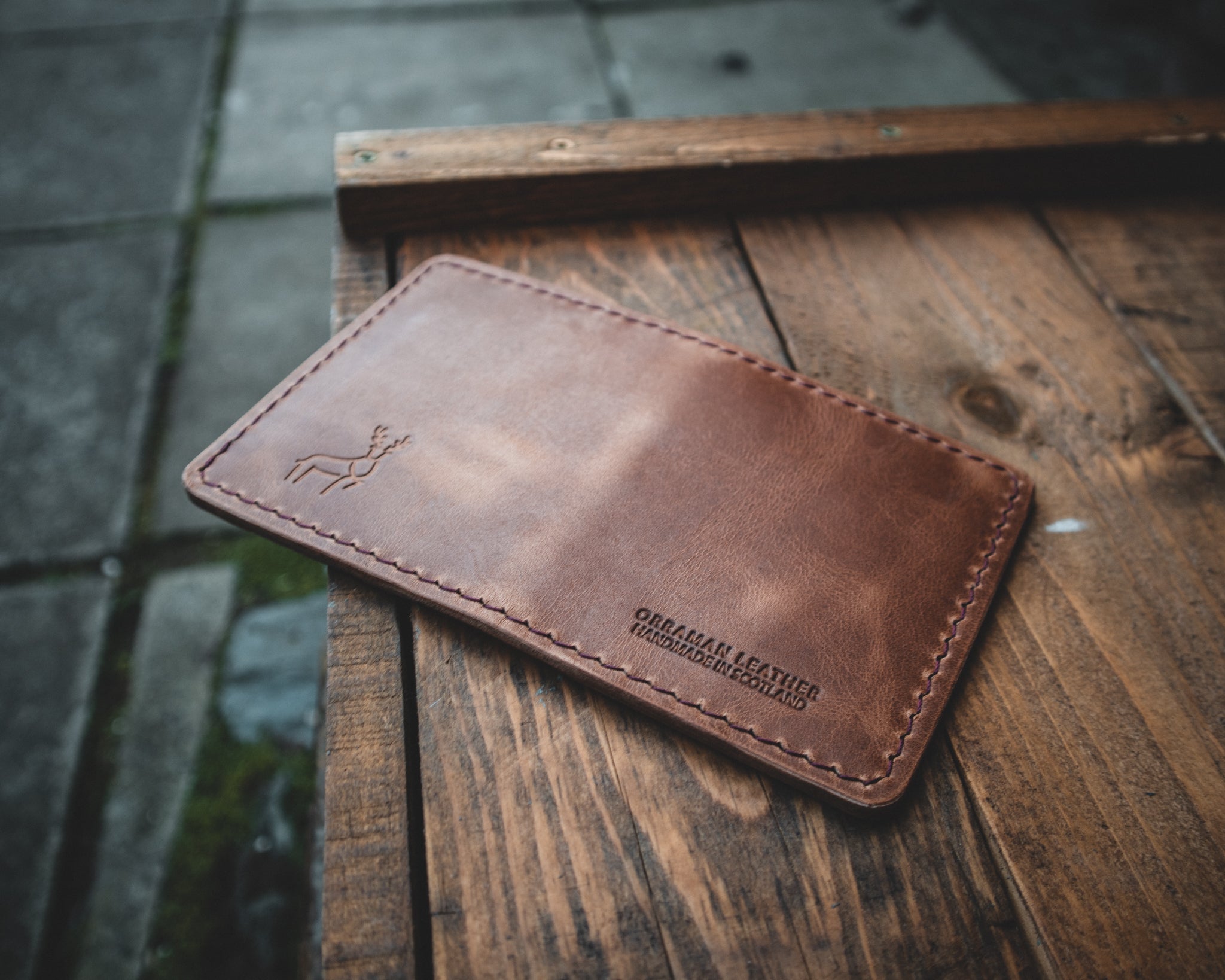 The Nevis Leather Wallet Lined with Handmade Tartan!