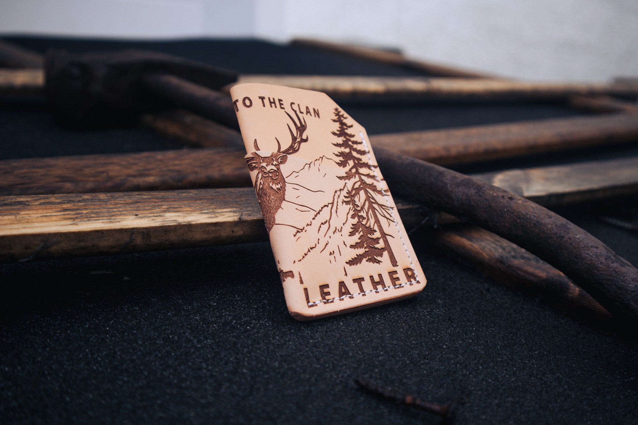 Natural Buttero Wallet in Custom Art