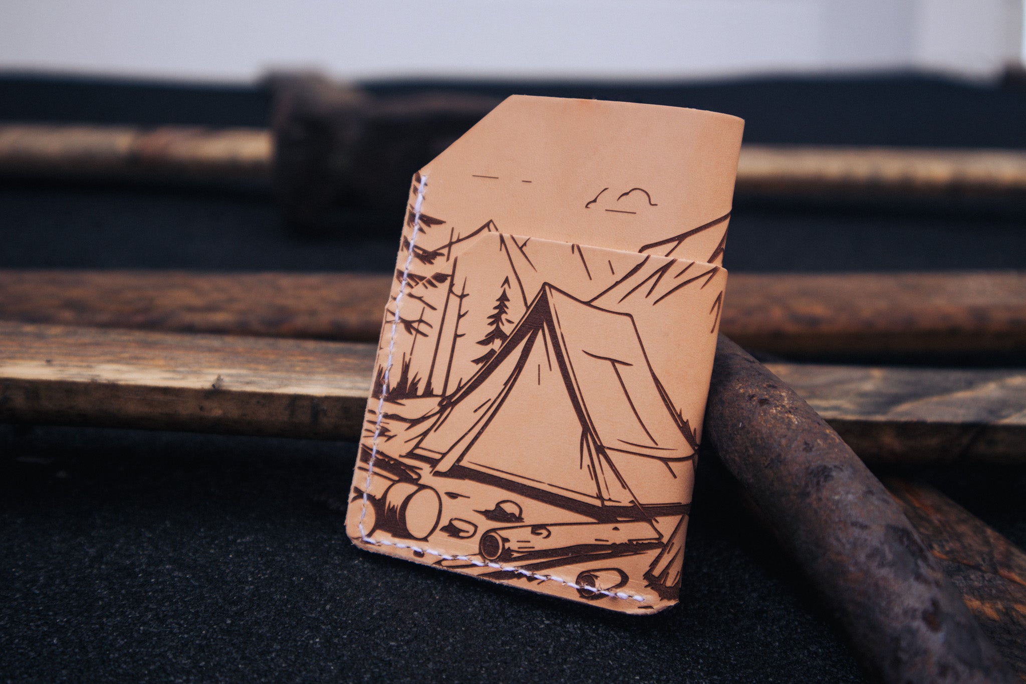 Natural Buttero Wallet in Custom Art