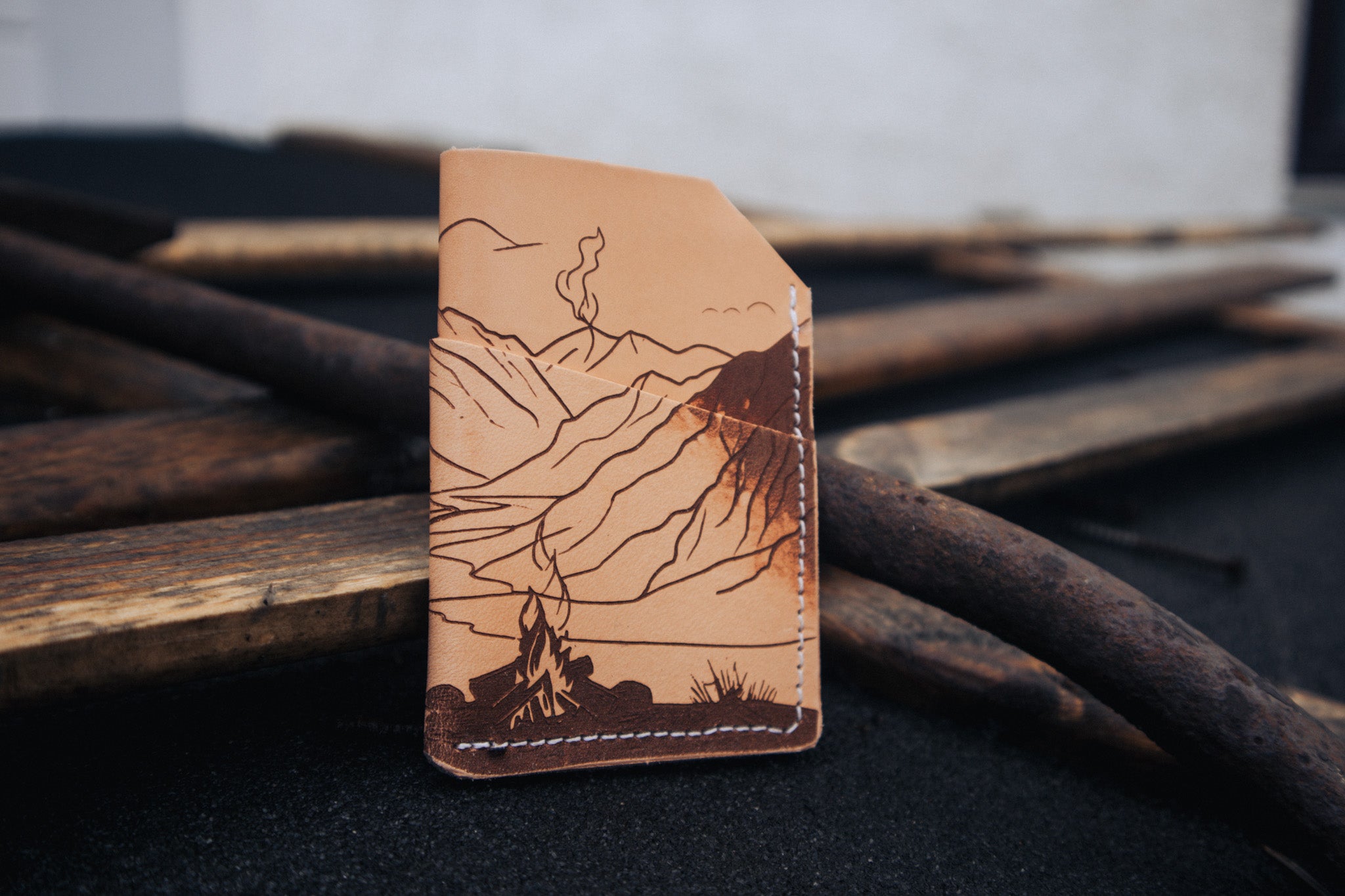 Natural Buttero Wallet in Custom Art