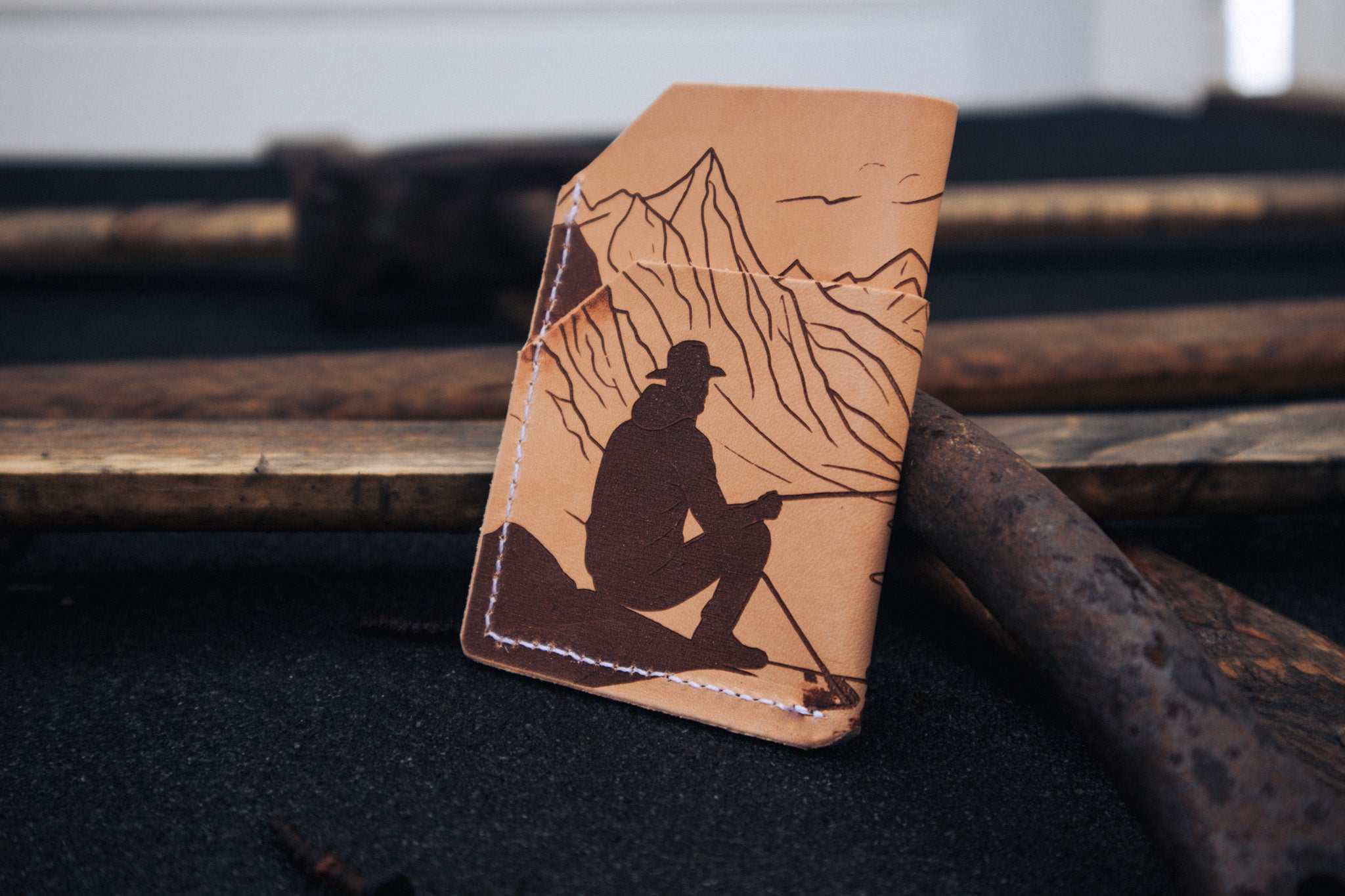 Natural Buttero Wallet in Custom Art