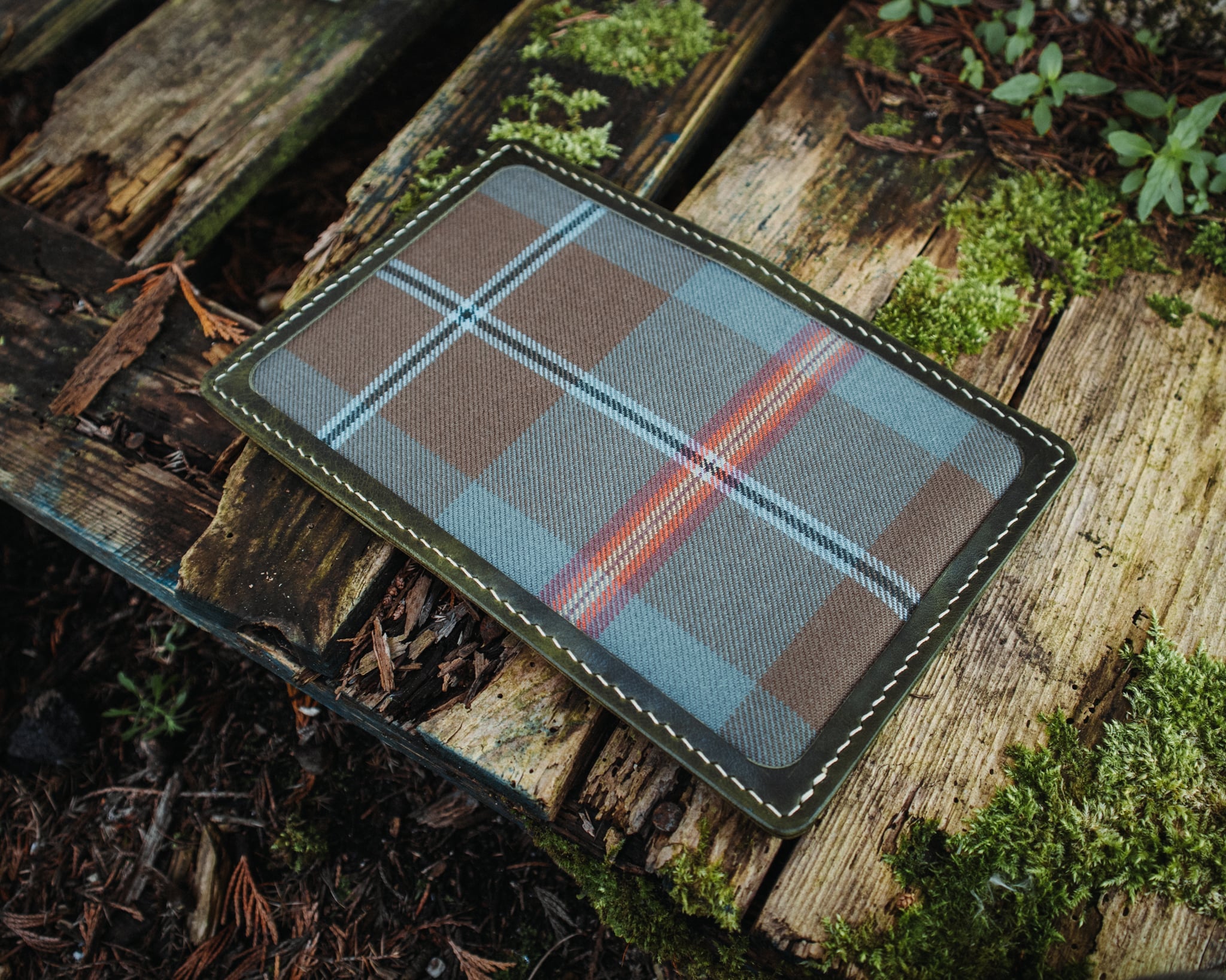 The Antrin Wallet - Handmade Passport wallet with Tartan Exterior