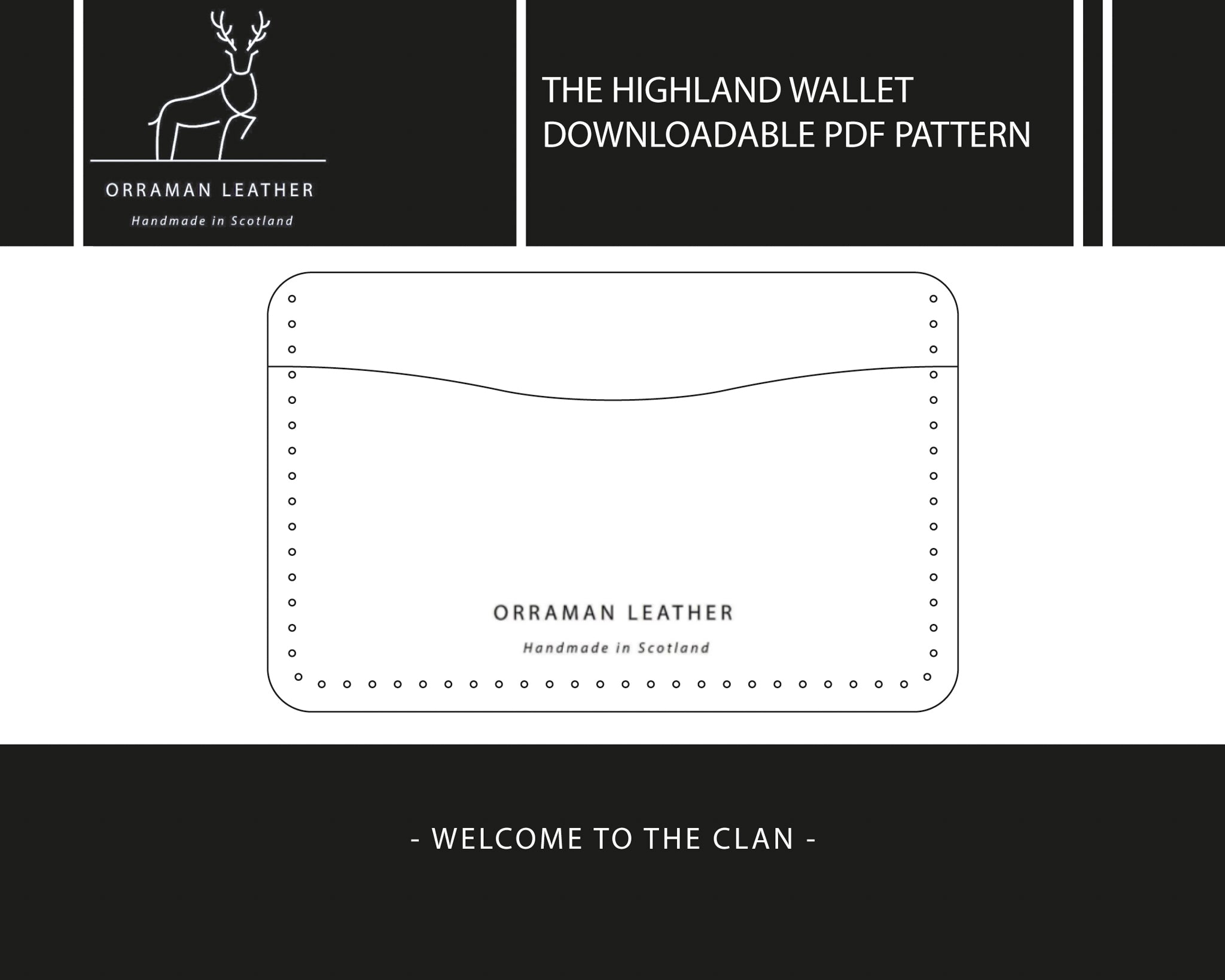 The Highland Leather Wallet - Downloadable PDF File