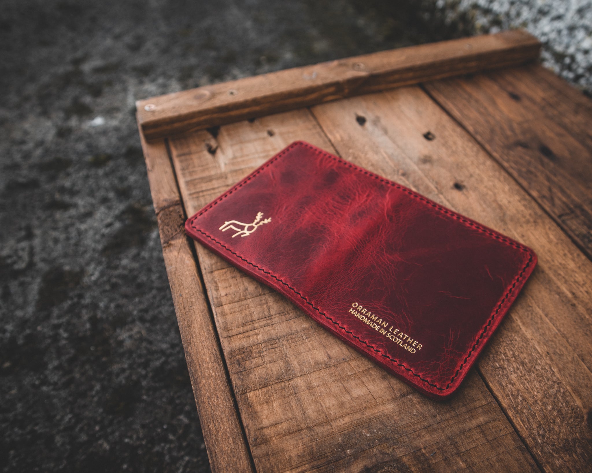 The Nevis Leather Wallet Lined with Handmade Tartan!