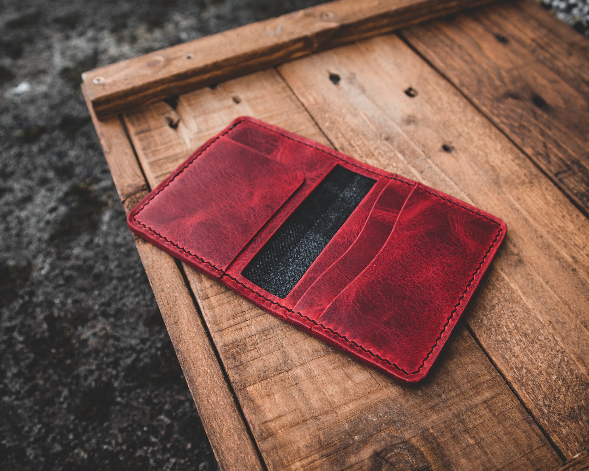 The Nevis Leather Wallet Lined with Handmade Tartan!