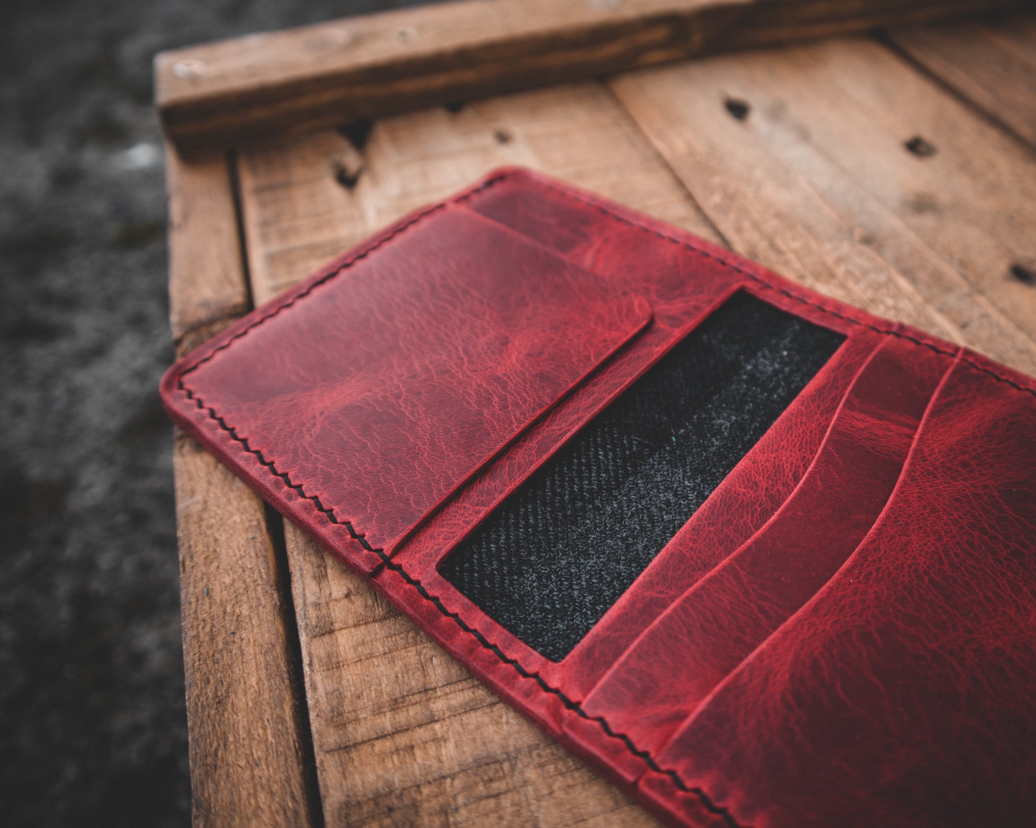 The Nevis Leather Wallet Lined with Handmade Tartan!