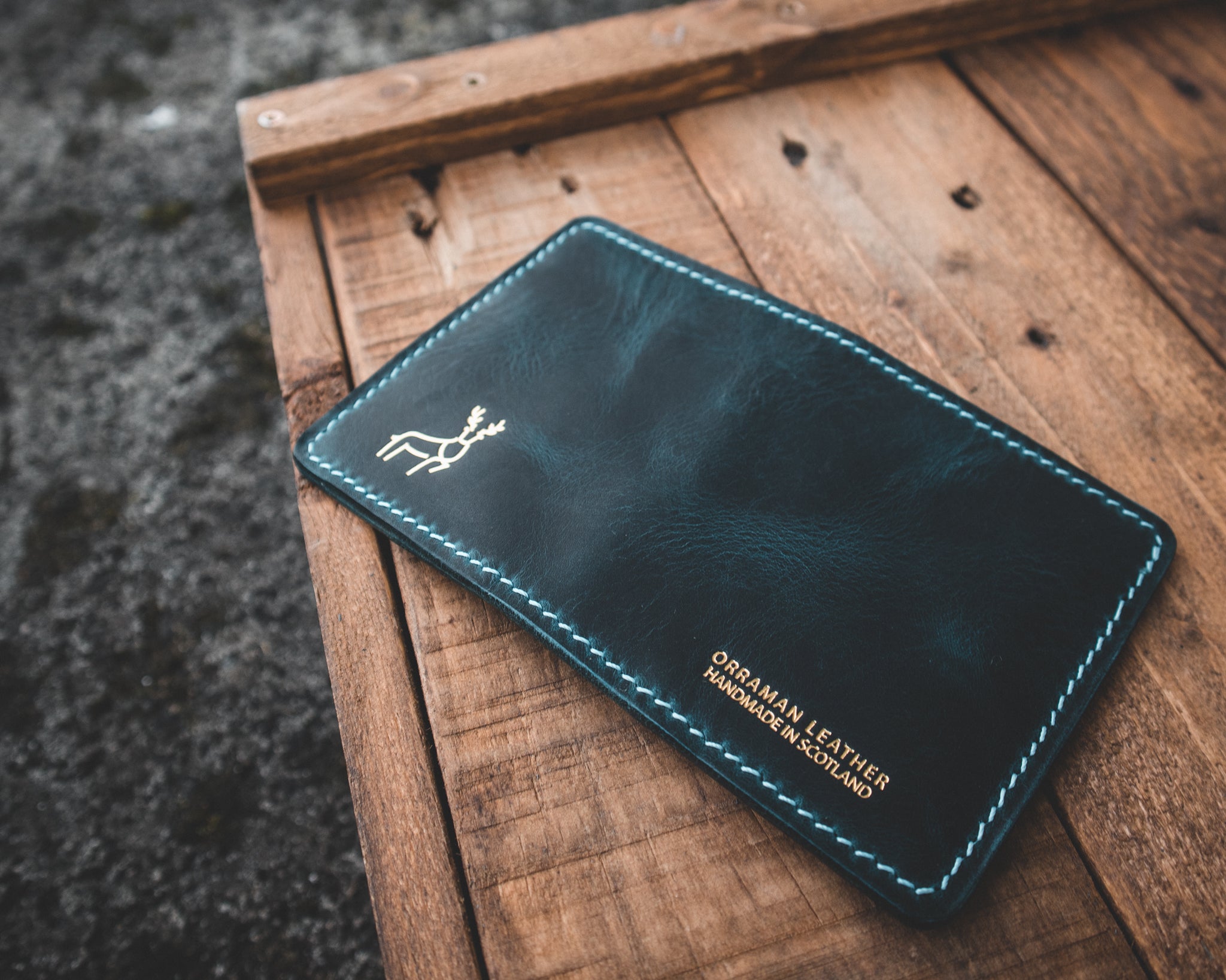 The Nevis Leather Wallet Lined with Handmade Tartan!