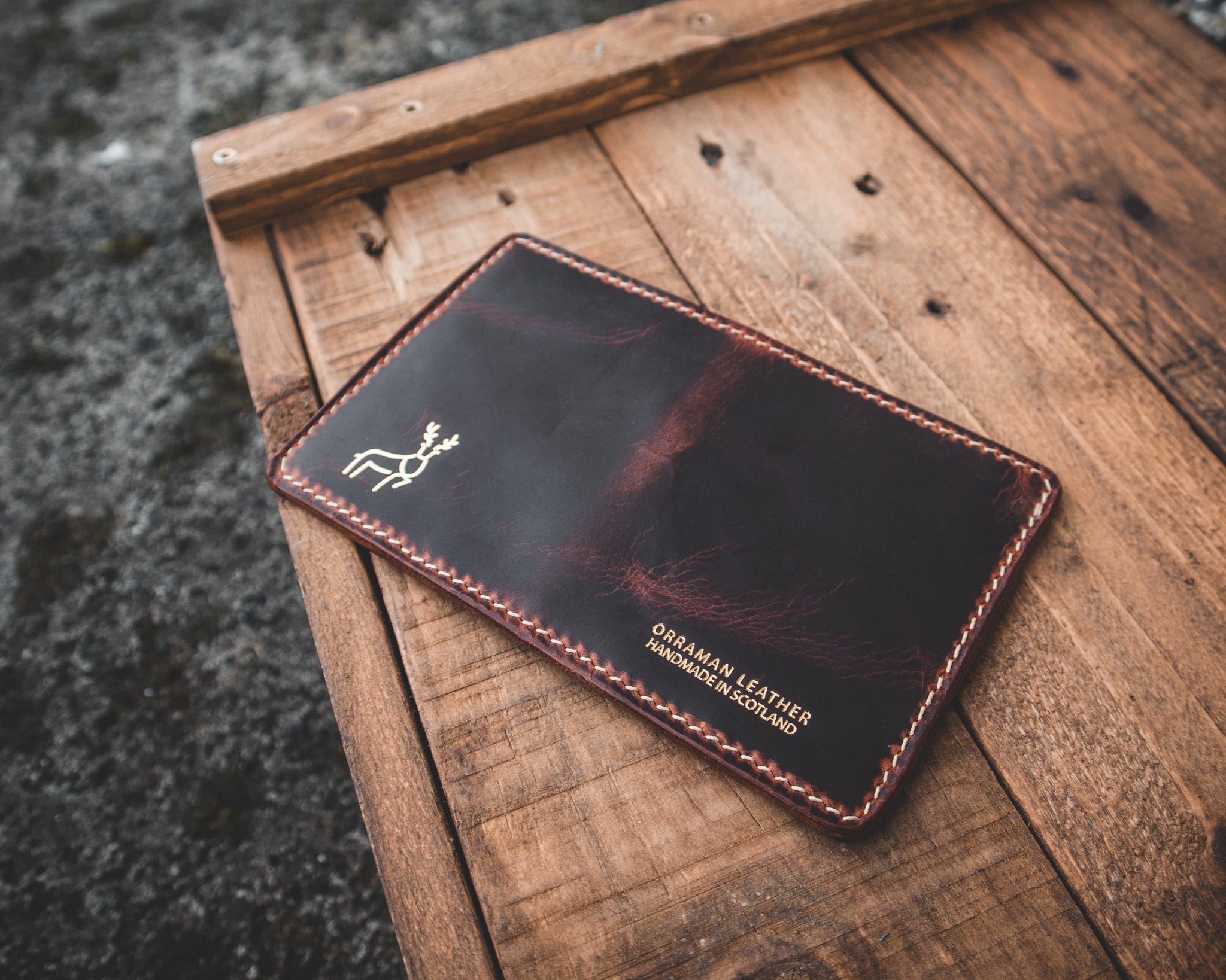 The Nevis Leather Wallet Lined with Handmade Tartan!