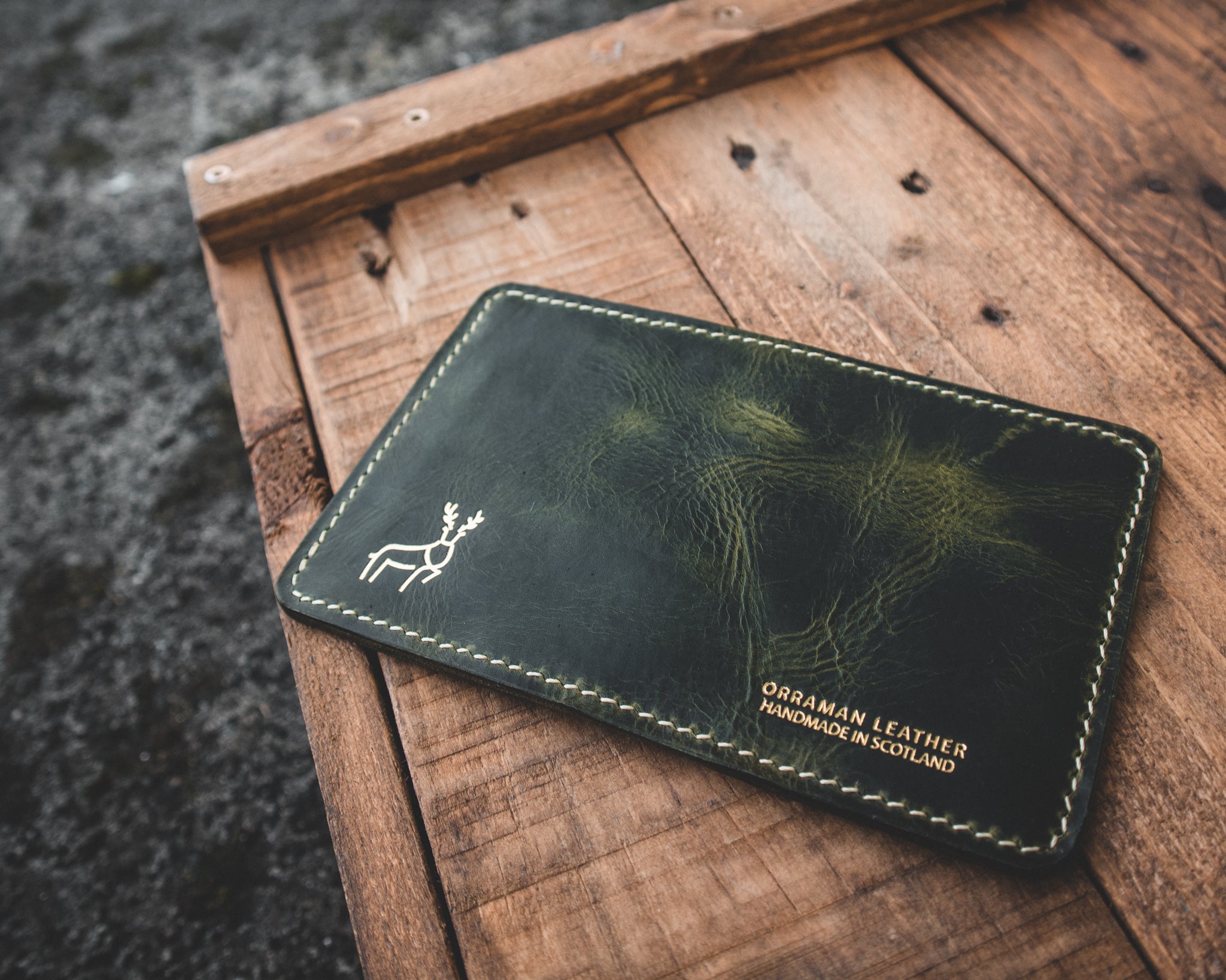 The Nevis Leather Wallet Lined with Handmade Tartan!