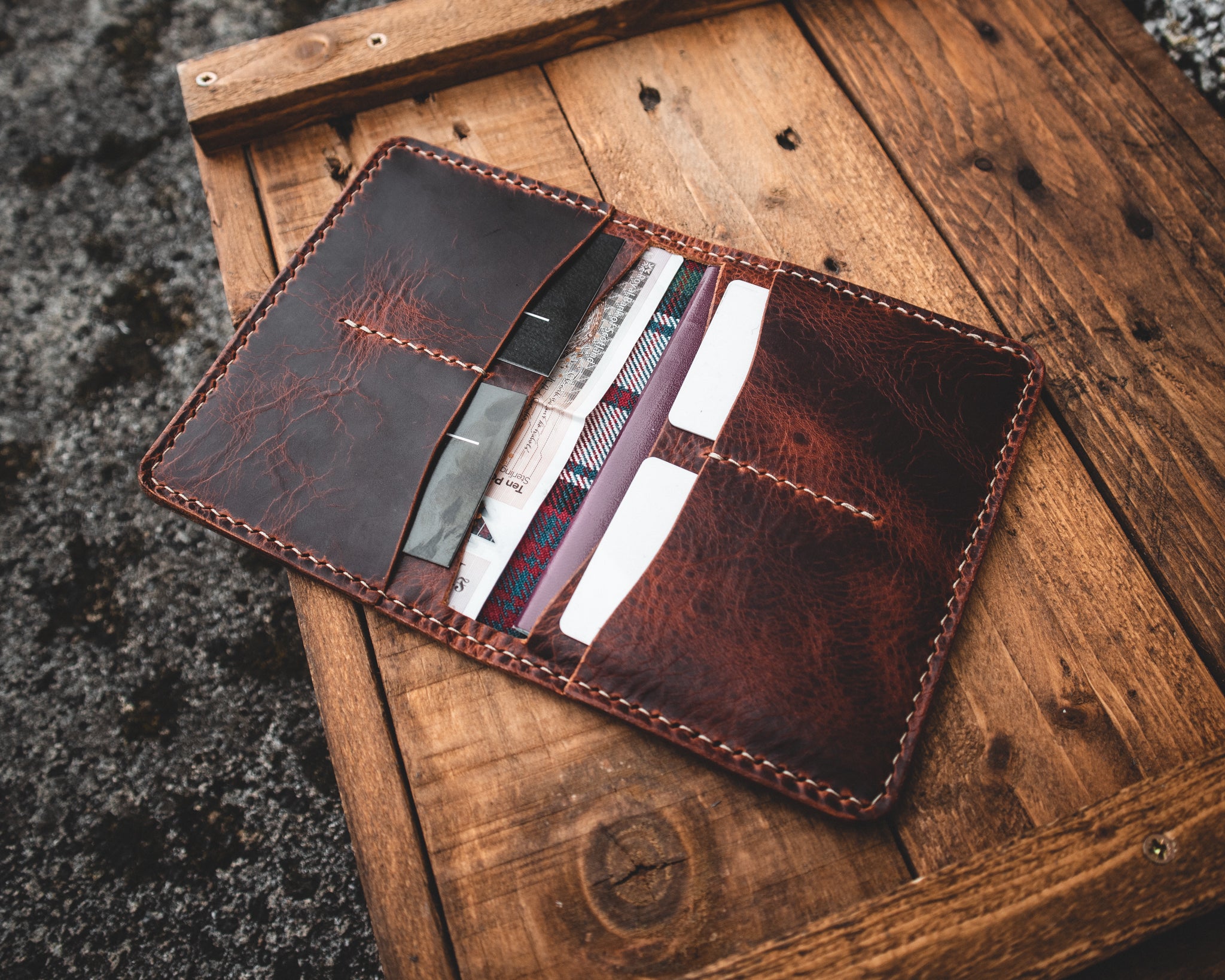 The Antrin Wallet - Handmade EDC Passport wallet